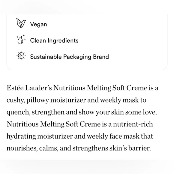 $8❤️‍🔥 Estée Lauder Nutritious Melting Soft Creme Moisturizer Mask Mini 🪞 NEW - Picture 6 of 10